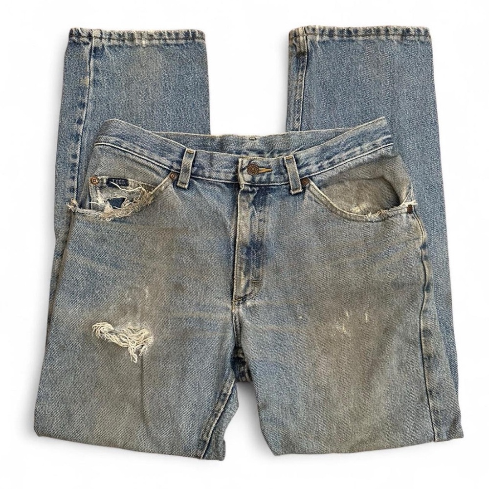 💚 Vintage Lee Blue Distressed Jeans (W15.5 across L 29.5) (12)